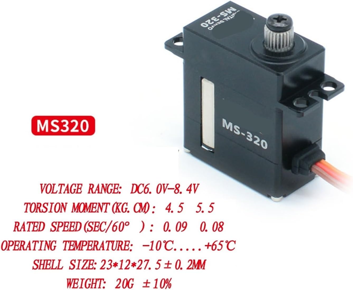 MS-320 V2.0 6.5kg Magnetic Sensor Servo 450 Servo