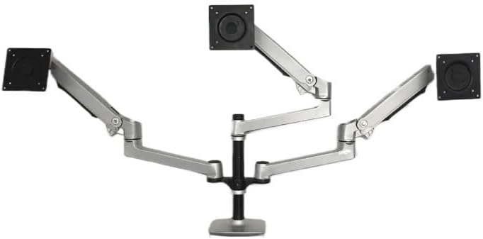 Desktop Fully Dynamic 17-32 Inch Triple Monitor Stand Mount Aluminum Mechanical Spring Arm Monitor Stands Maximum Weight 10kg Each