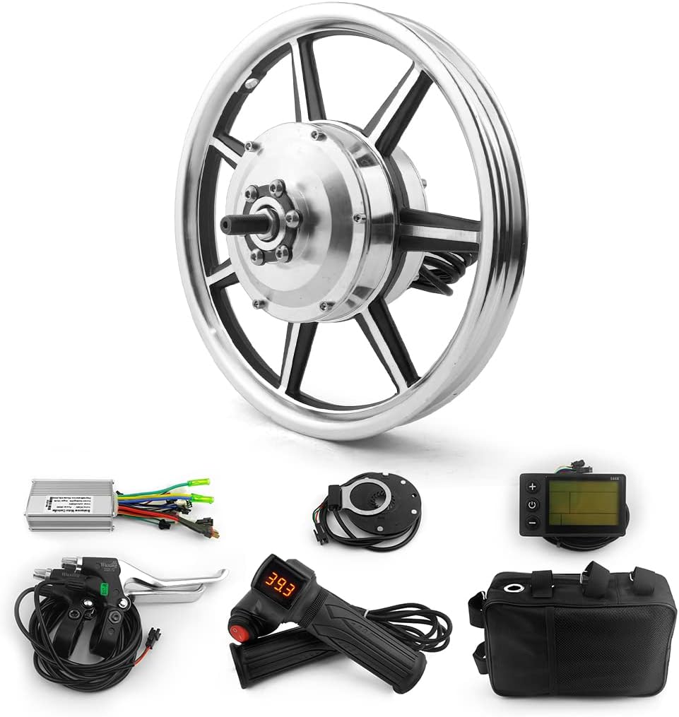 14 Inch 350W Brushless Gear Motor Wheel With LCD Display For Small Scooter Front Drive Bike Bicycle（24V350W)