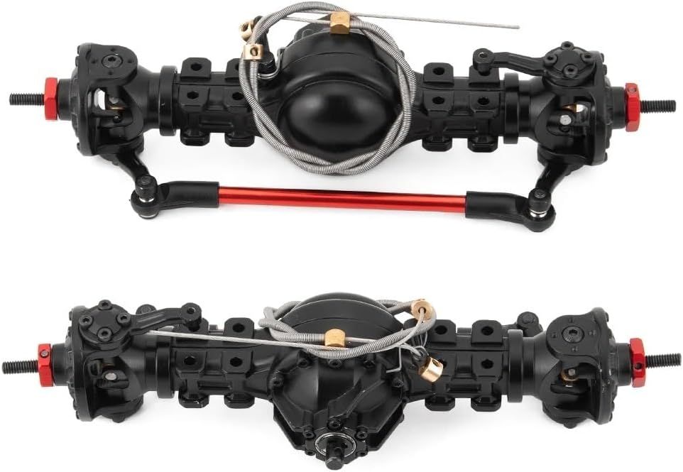 CNC Metal Front and Rear Axle Differential Upgrade Accessory Compatible with Compatible 1/14 RC Trailer Tow Drag(Front and Rear)
