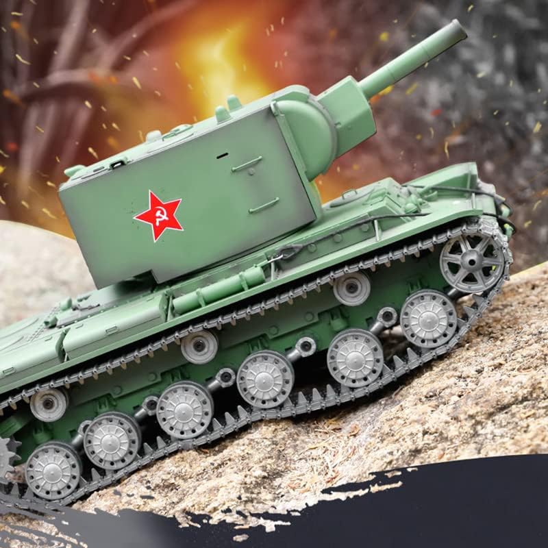 TOUCAN RC HOBBY US in Stock Henglong 1/16 7.0 Customized Soviet KV-2 Gigant RTR RC Tank 3949 Metal Tracks BB Airsoft That Shooting BB Bullets
