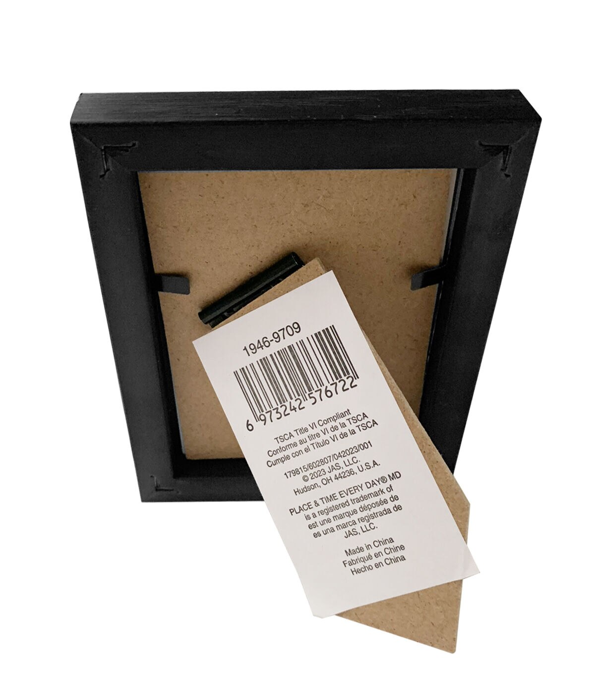 2.5 x 3.5 Matte Black Plastic Tabletop Picture Frame by Place & Time