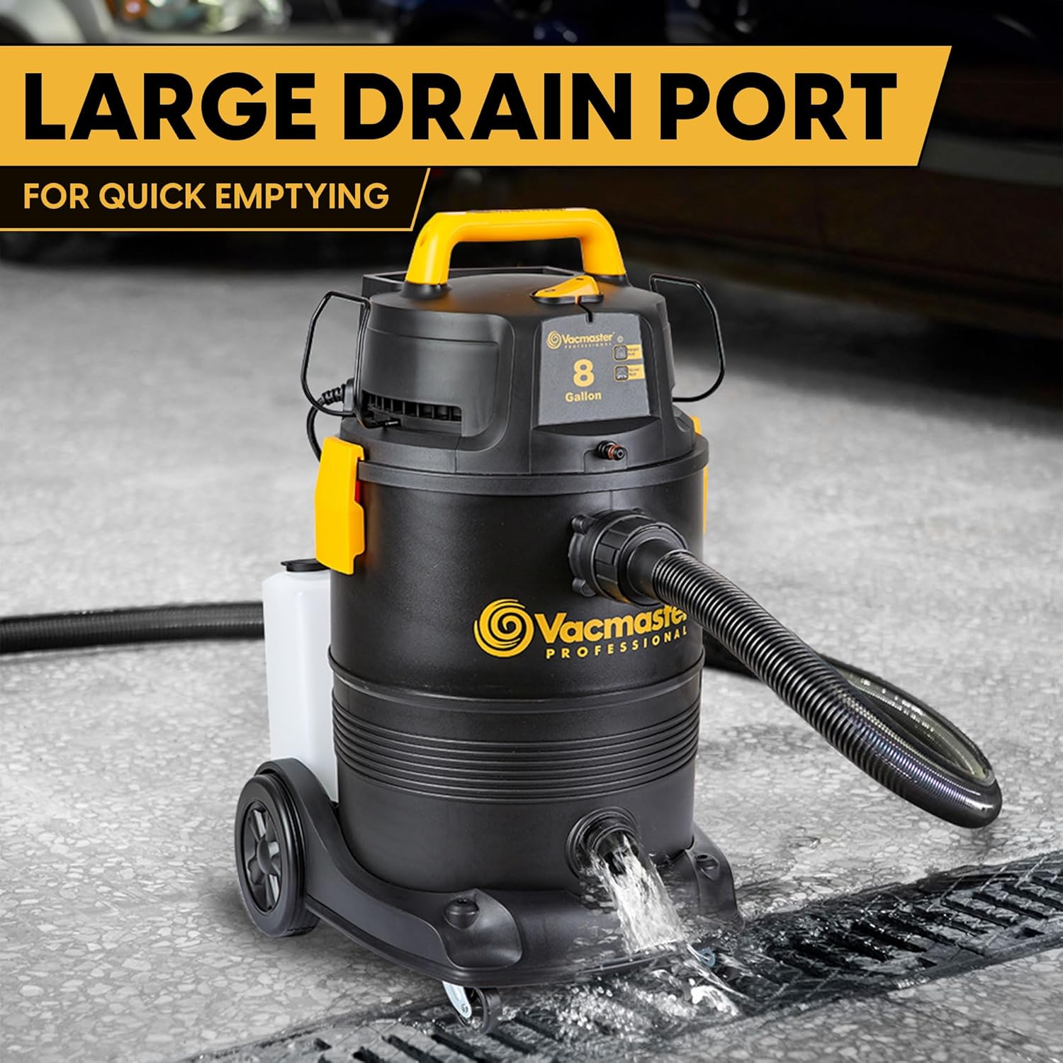 Vacmaster VK809PWR 0201 8 Gallon 5.5 Peak HP Wet/Dry/Upholstery Shampoo Vacuum Cleaner