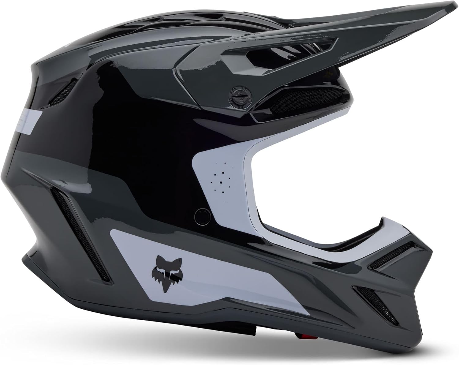 Fox Racing Youth V3 Motocross Dirt Bike Helmet, Dark Shadow, Small