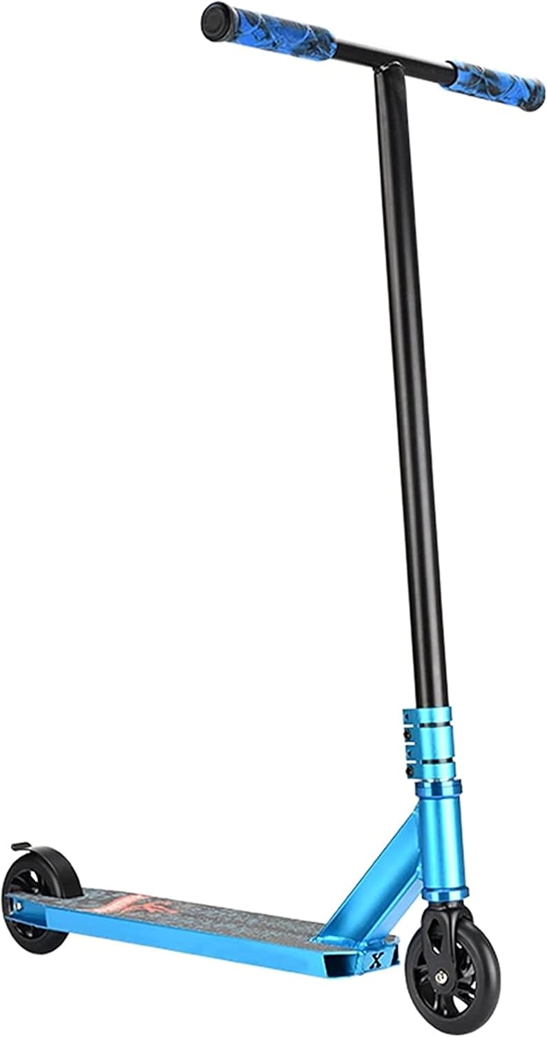 Adult Street Car Two-Wheeled Professional Extreme Scooter Competitive Stunt Car Combination Rod Scooter (Color : Black) (Light Grey)