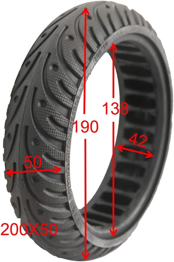 Electric Scooter Tires, 8 Inch 200X50 Solid Honeycomb Tires, Explosion-proof Shock Absorption, Non-slip and, Electric Scooter Aessories, 2pcs