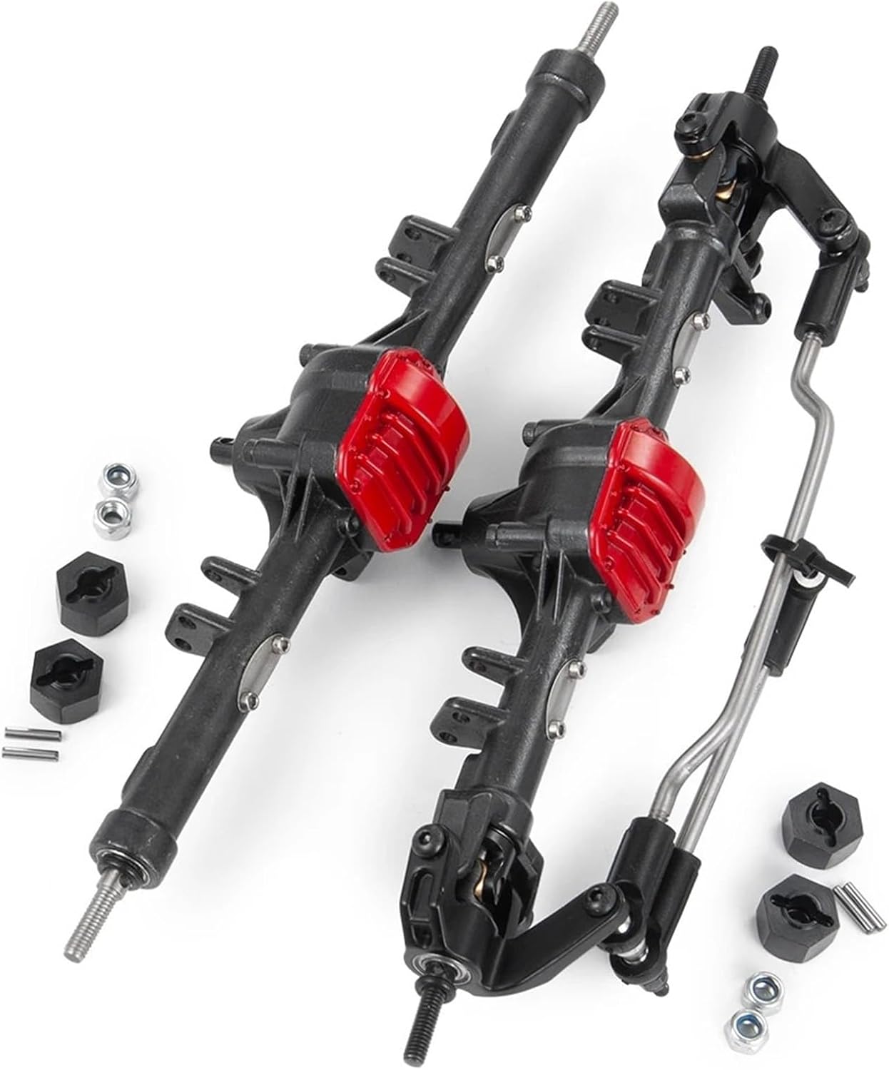 RC Repairs Models For Axial For SCX10 II 90046 90047 90059 90060 1/10 Metal Straight Complete Axle Front And Rear Axle RC For Rock Crawler Car(1set)