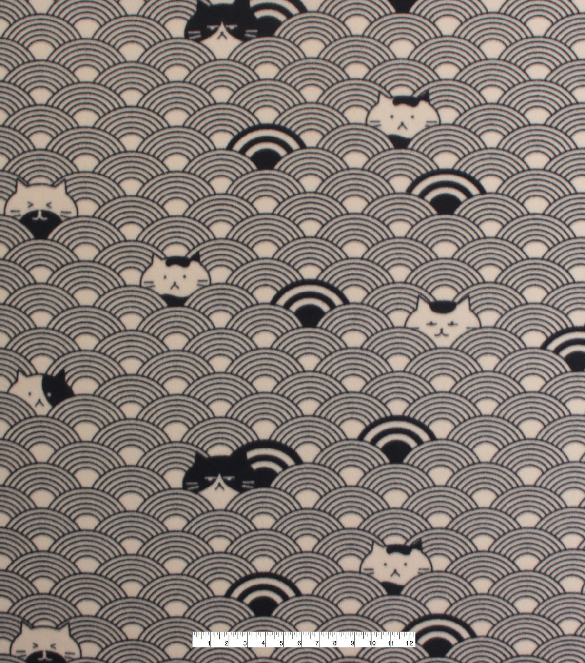 Hiding Cat Blizzard Fleece Fabric