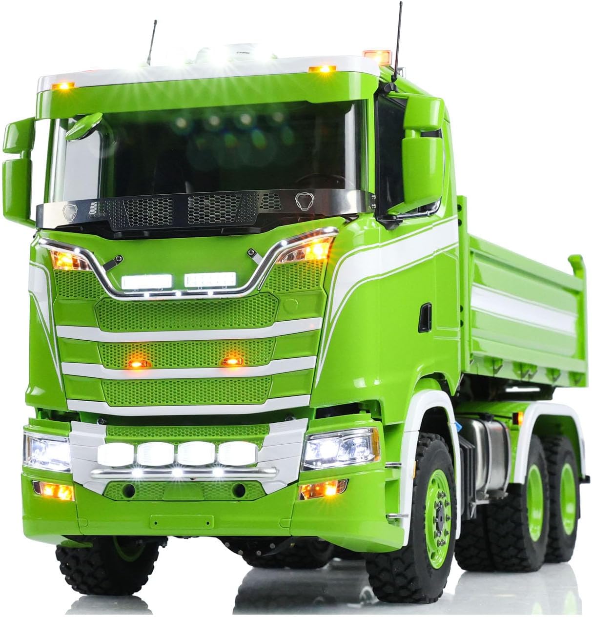 LESU 770S 3-Way 1/14 6x6 RC Hydraulic Dump Truck ST8 Remote Control RTR Tipper 3-Speed Transmission Light Sound System Motor Servo ESC