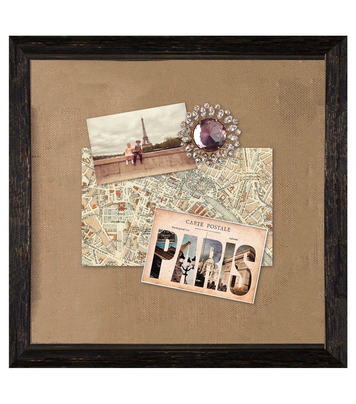 Enchante 12 x 12 Distressed Black Shadowbo x