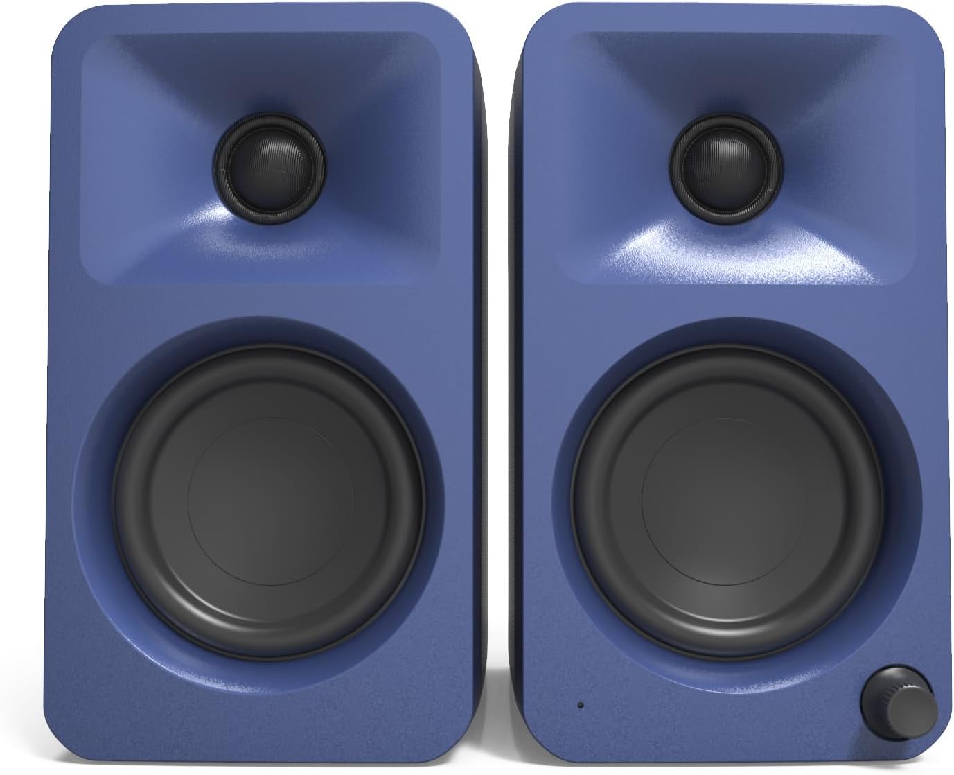 Kanto ORAMU 100W Powered Reference Desktop Computer Speakers with Bluetooth 5.0 and USB-C Input | Bi-Amplified | 100 Hz Automatic Crossover | Pair | Indigo (Renewed)