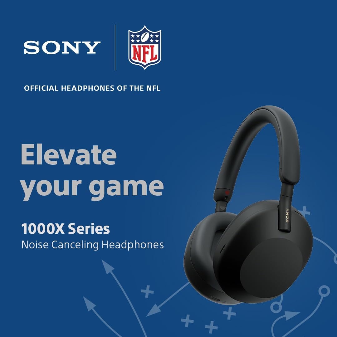 Sony WH-1000XM5 Premium Noise Canceling Headphones, Auto NC Optimizer, 30-Hour Battery, Alexa Voice Control, Black