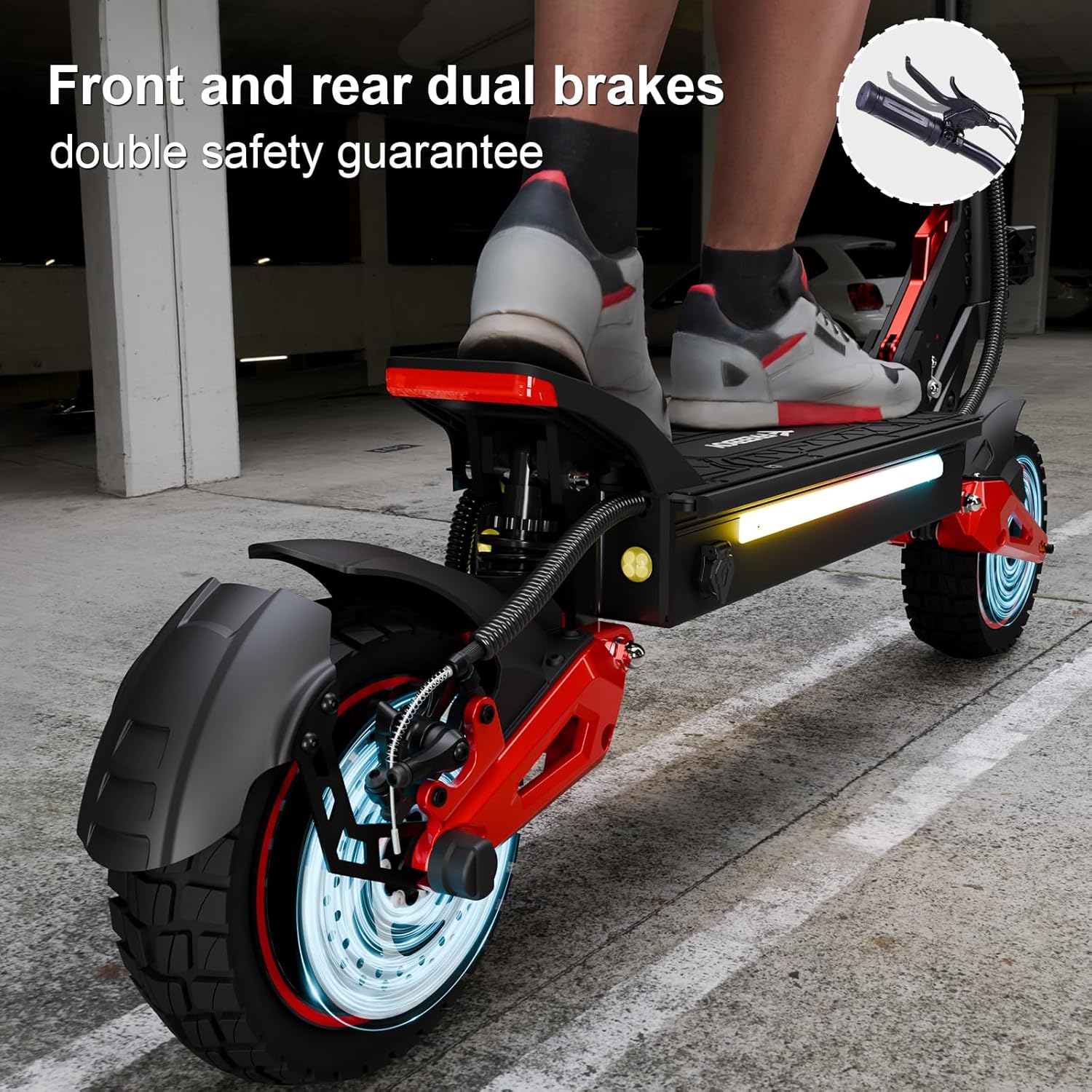 Adults Electric Scooter Escooter 1600W Motor 31MPH Top Speed 31 Miles Long Range 10