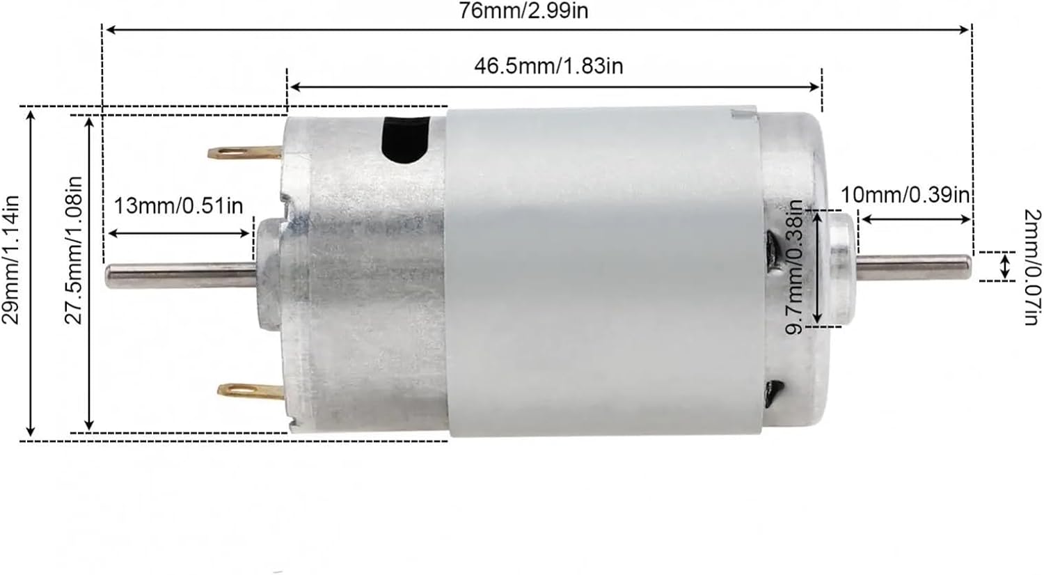 390 DC Motor 12V 22000RPM High Speed Mini Motors Large Torque Brush Motor for DIY Toys Small Appliances Air Pump Electric Drill