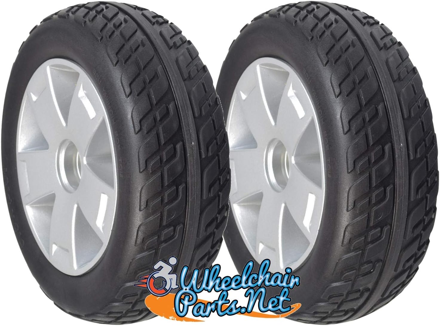 New Solutions - Non-Marking Solid Replacement Scooter Tires Compatible with CW844 4-Wheel Pride Victory 10 (SC710 & SC710LX CTS), Front-Wheel Electric Scooter Tires, 1 Black Tire