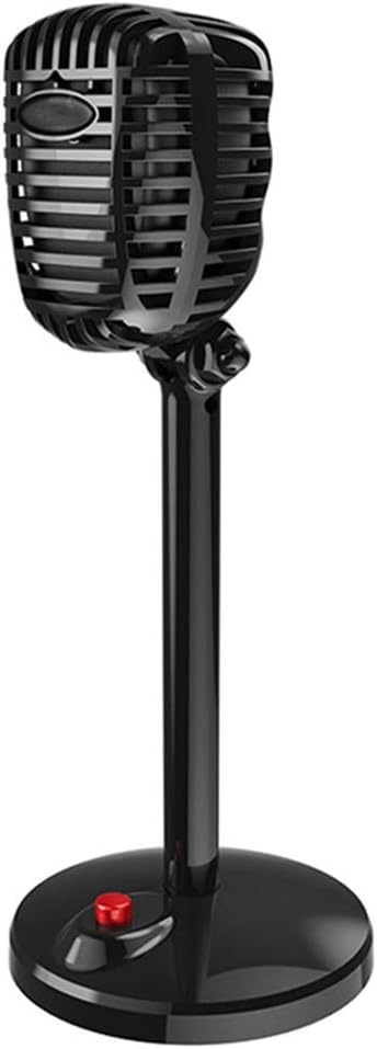 Multifunctional 3.5mm USB Live Performance Non Slip Desktop Microphone Game Conference Stable Home for Computer Retro Anti-Noise (Size : Style 1)
