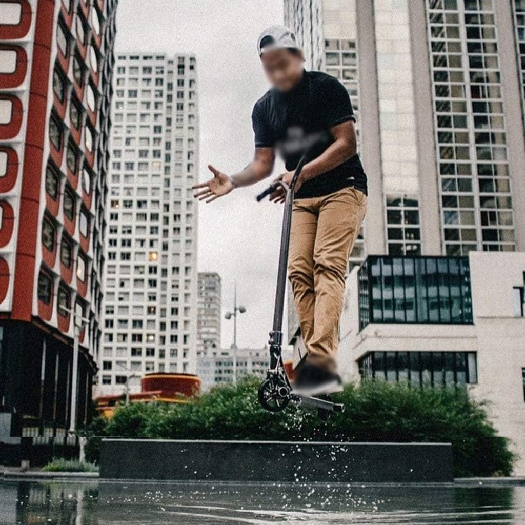 Scooters Folding Adult Kick Scooter Height Adjustable Scooter, Widen 2 Wheel Sport Scooters, Adult Fitness Trick Scooters (Color : Blue, Size : 70 * 34 * 66-96cm)