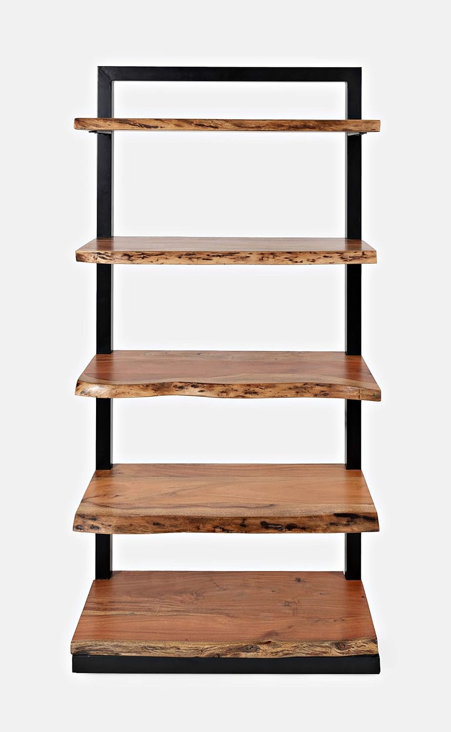 Jofran 5 Shelf Acacia Hardwood Live Bookcase, 35''Wx14''Dx71''H, Nature's Edge Natural Finish