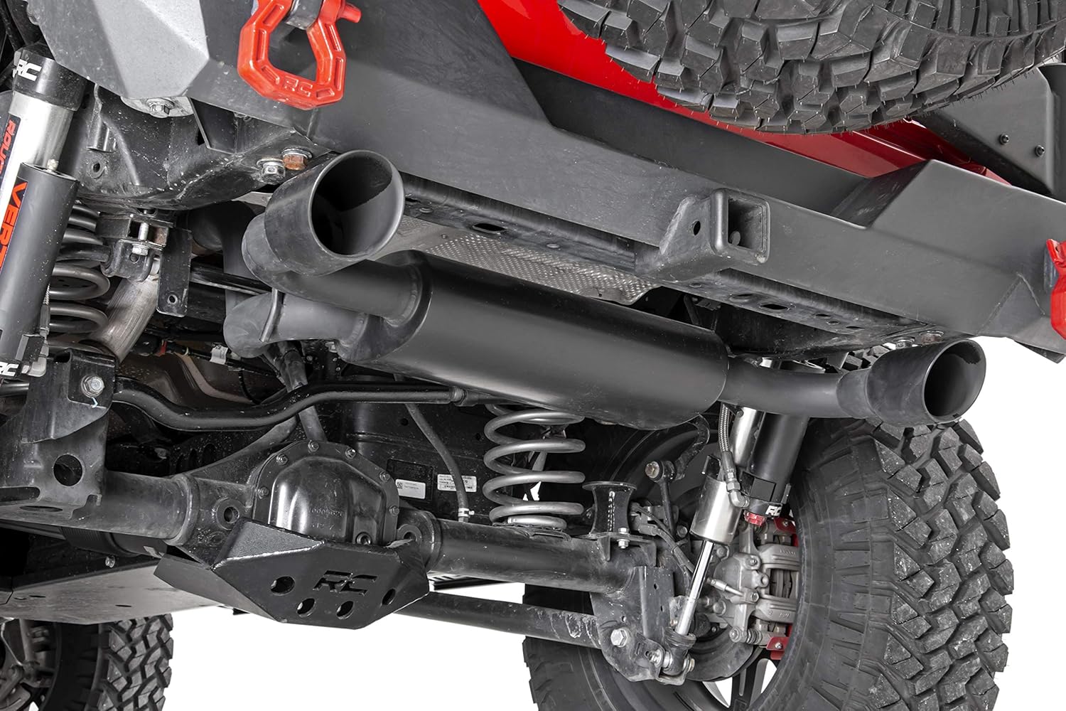 Rough Country Black Performance Dual Outlet Exhaust for 18-25 Jeep JL - 96003