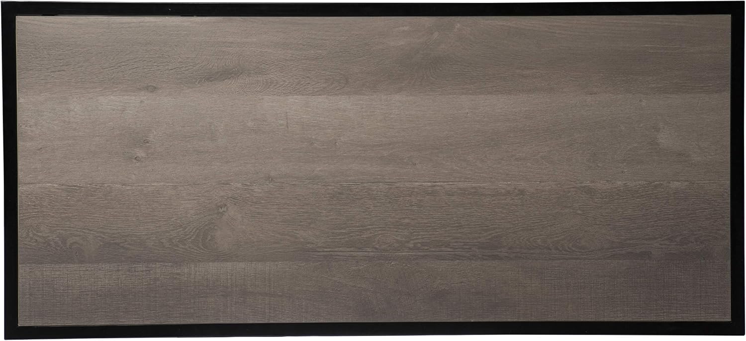 SEI Furniture Tyberton 5-Tier Bookcase, Natural/Black