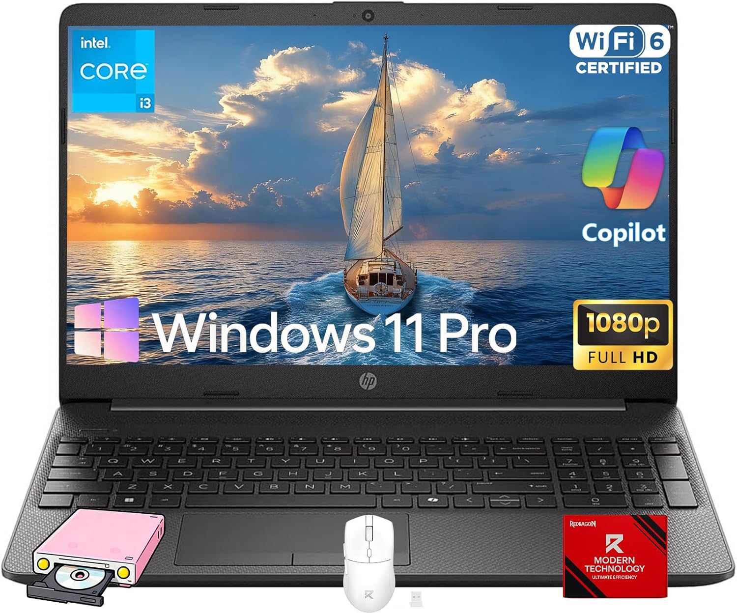 HP 250G-Series Premium Business Laptop - 32GB RAM, 1TB SSD, 15.6