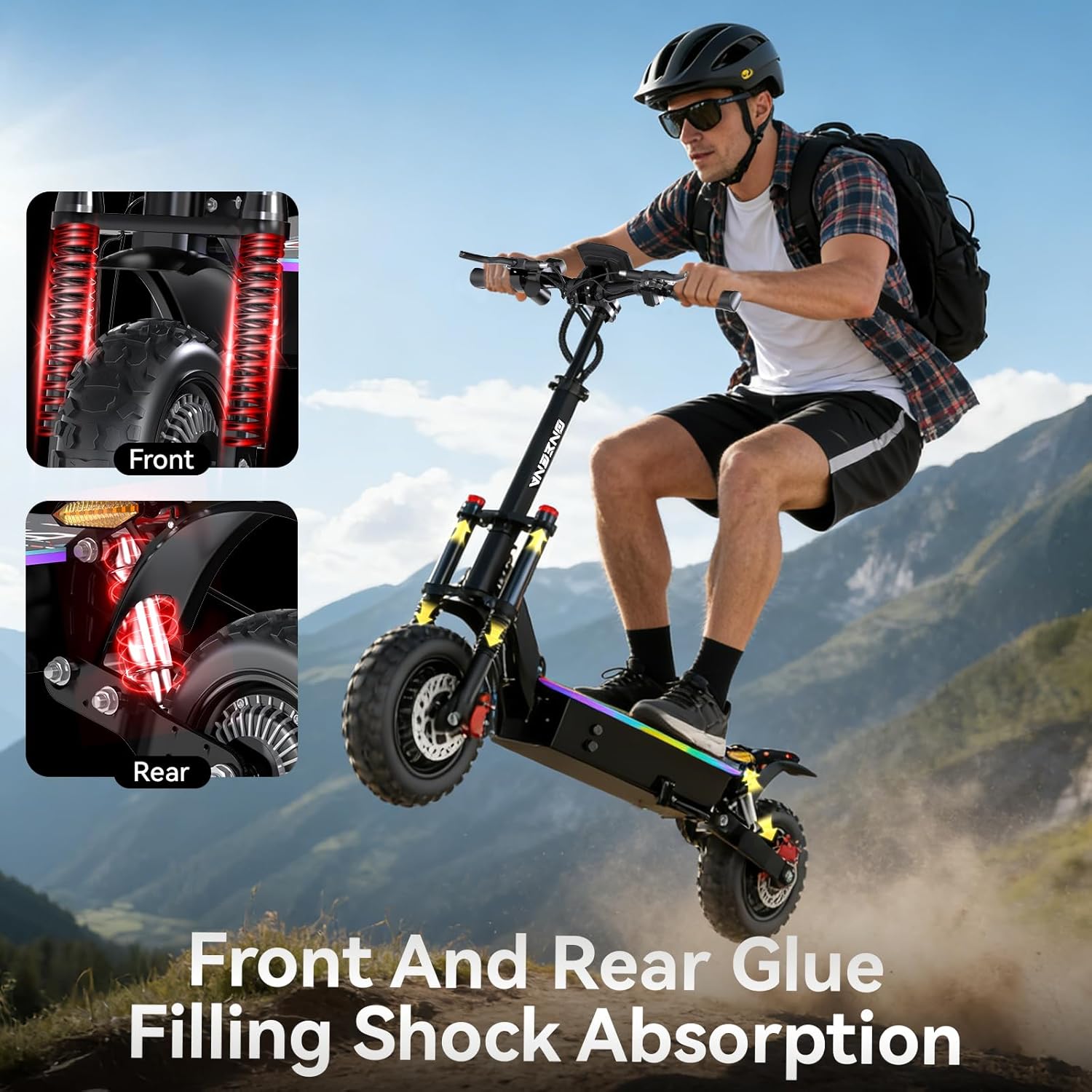 Electric Scooter Adults - 3000W/5600W/7000W Fast E-Scooter, 45-70Mile Long Range, Dual Motor Foldable Electric Scooter for Commutting for Adults and Teens