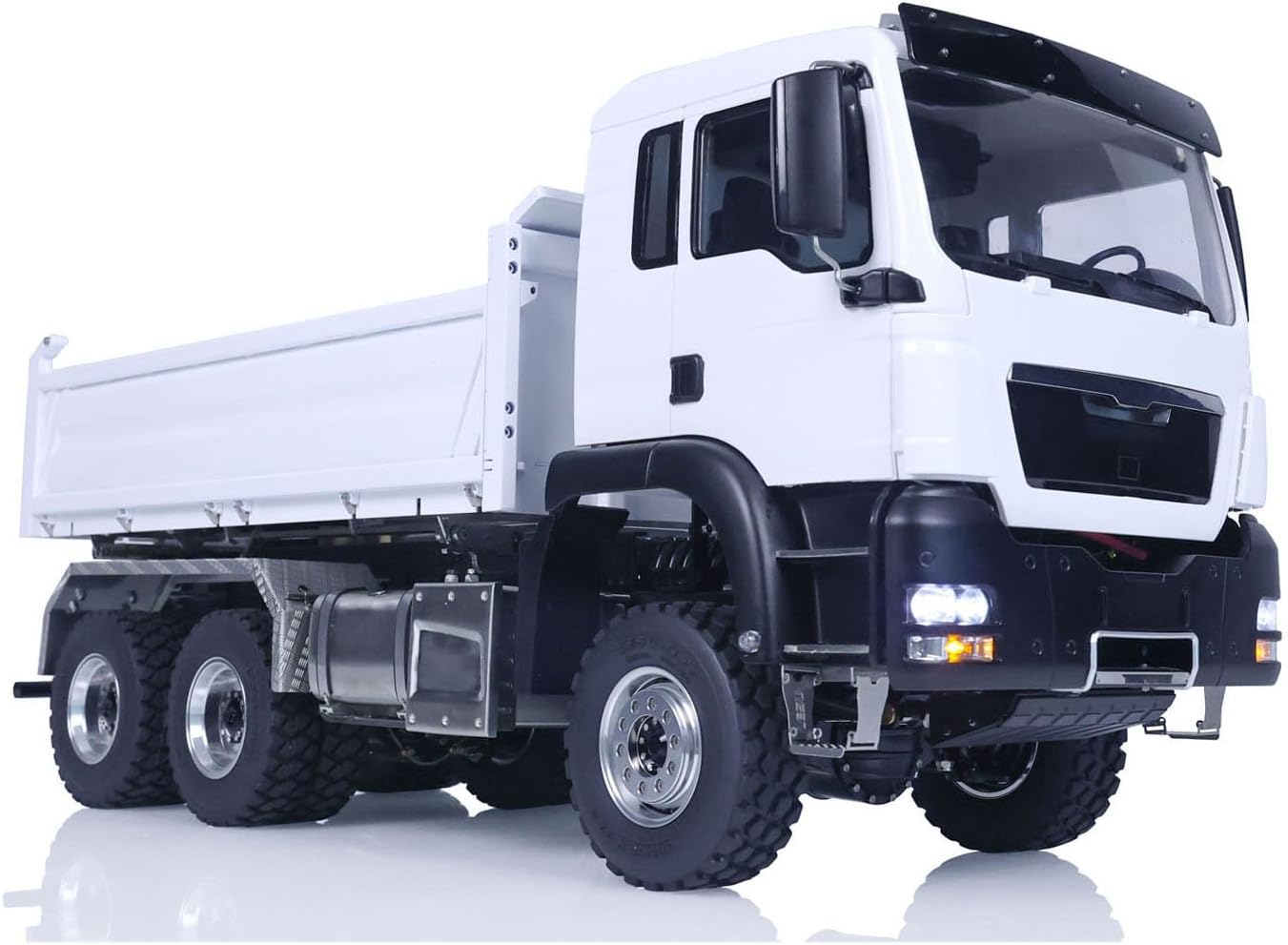 LESU Metal 1/14 RC Hydraulic Dumper Truck 3-Speed Transmission Differential Lock Three-Way Dumping RTR Remote Control Tipper Car Model