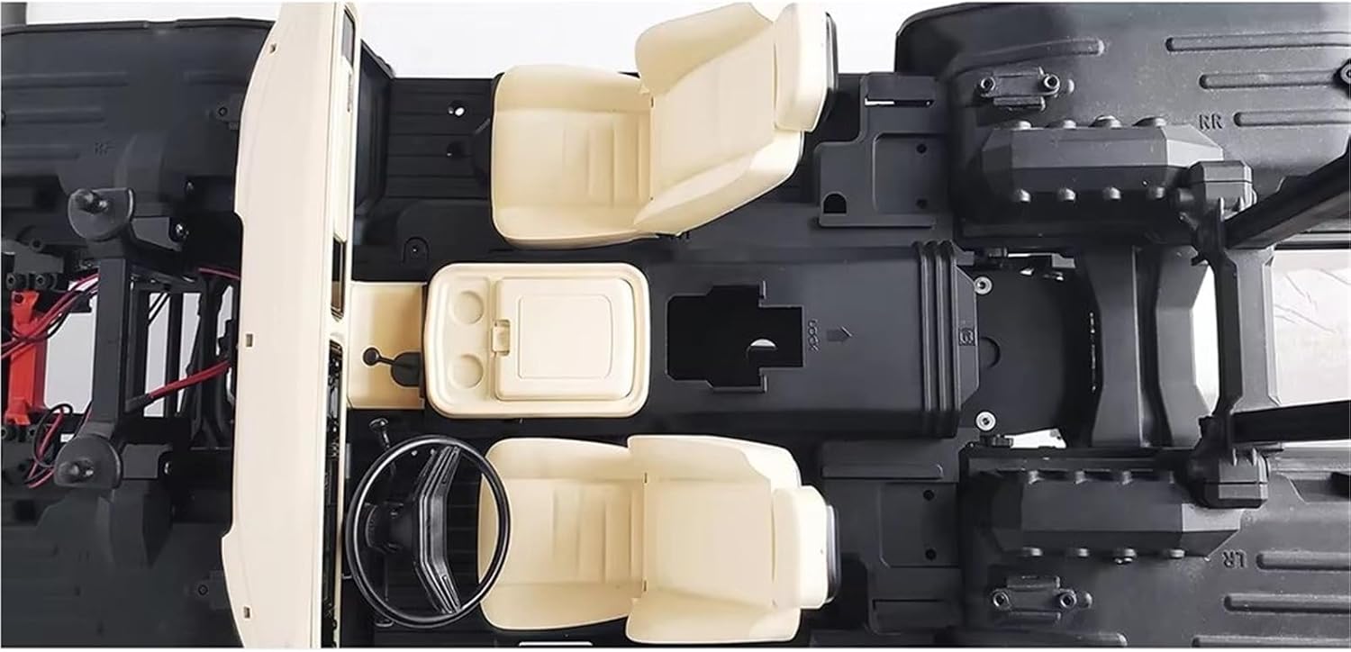 Compatible with TRX-4 for Bronco 1/10 RC Crawler Cars DIY Parts Spare Full Interior Body Shell Cab for Seat Unassembled Kit RC Car Part Accessories(Yellow)