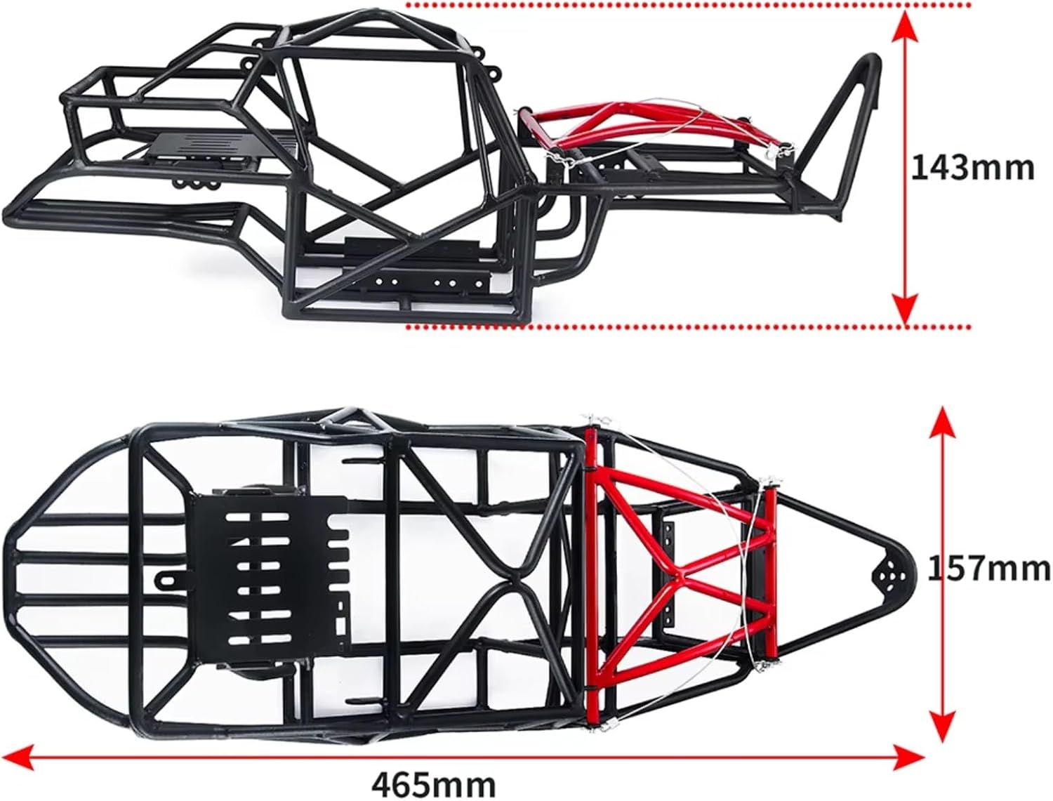 Compatible with Axial for Wraith 90018 1/10 RC Crawler for Climbing Model Car Upgrade Parts Steel for Chassis Roll Cage Frame Body RC Car Accessories