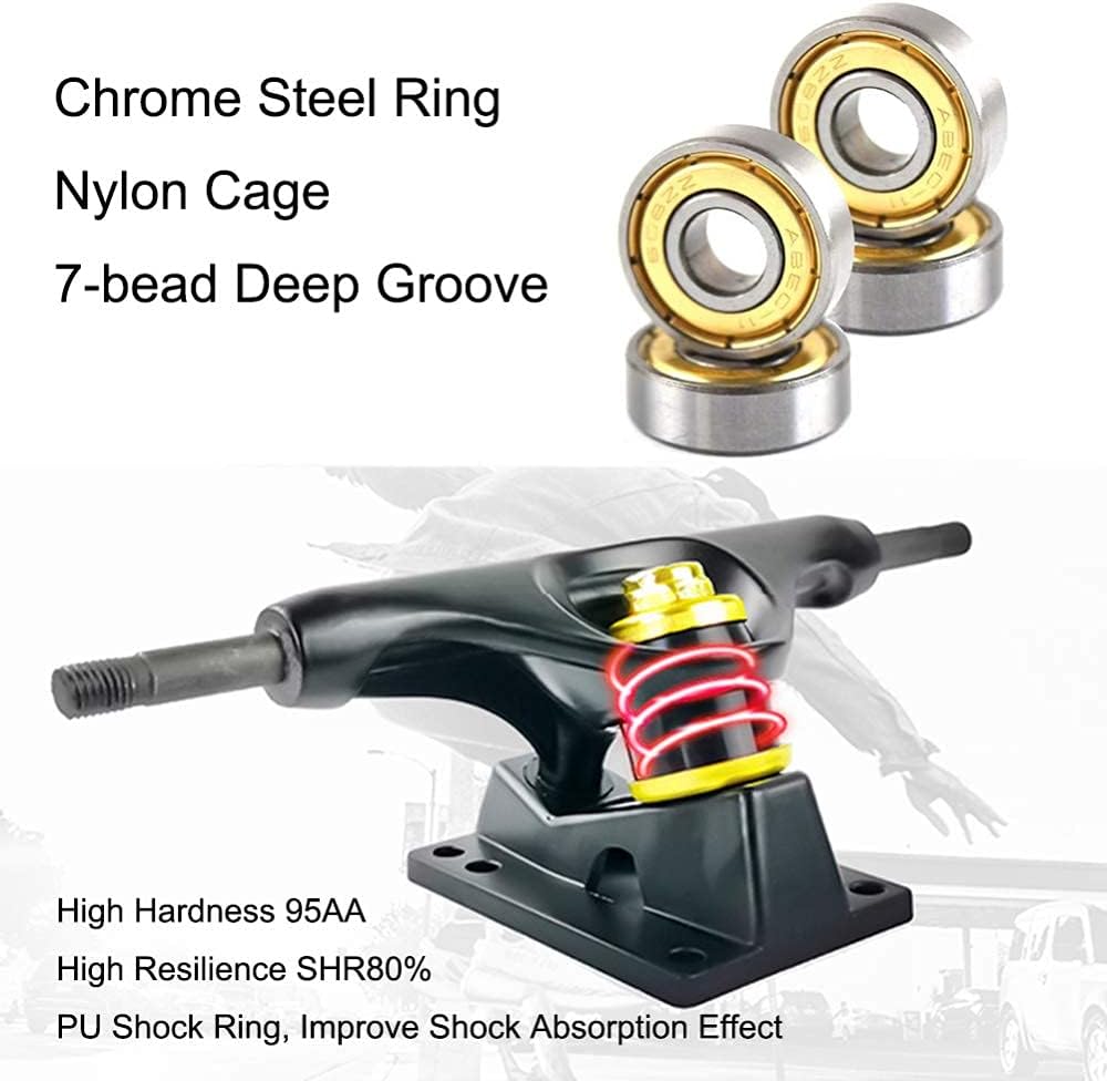 Skateboards 31 x 8 inch Complete Skateboard for Beginners 7 Layer Canadian Maple Double Kick Deck Concave Cruiser Trick Skateboard for Kids and Adults with All-in-One Skate T-Tool