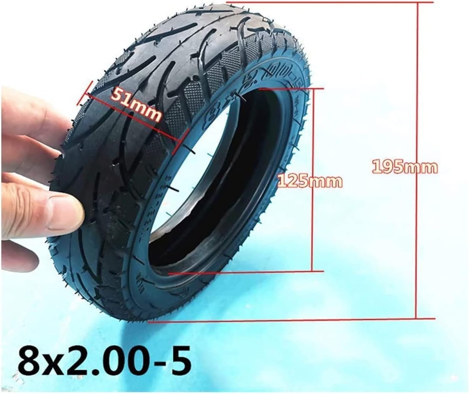 Mobility Scooter Tyres, 8 Inch Vacuum Pneumatic Tire Anti- skid Explosion- proof Thick and Wear-resistant, Suitable compatible with Scooter Tire Scooter tires
