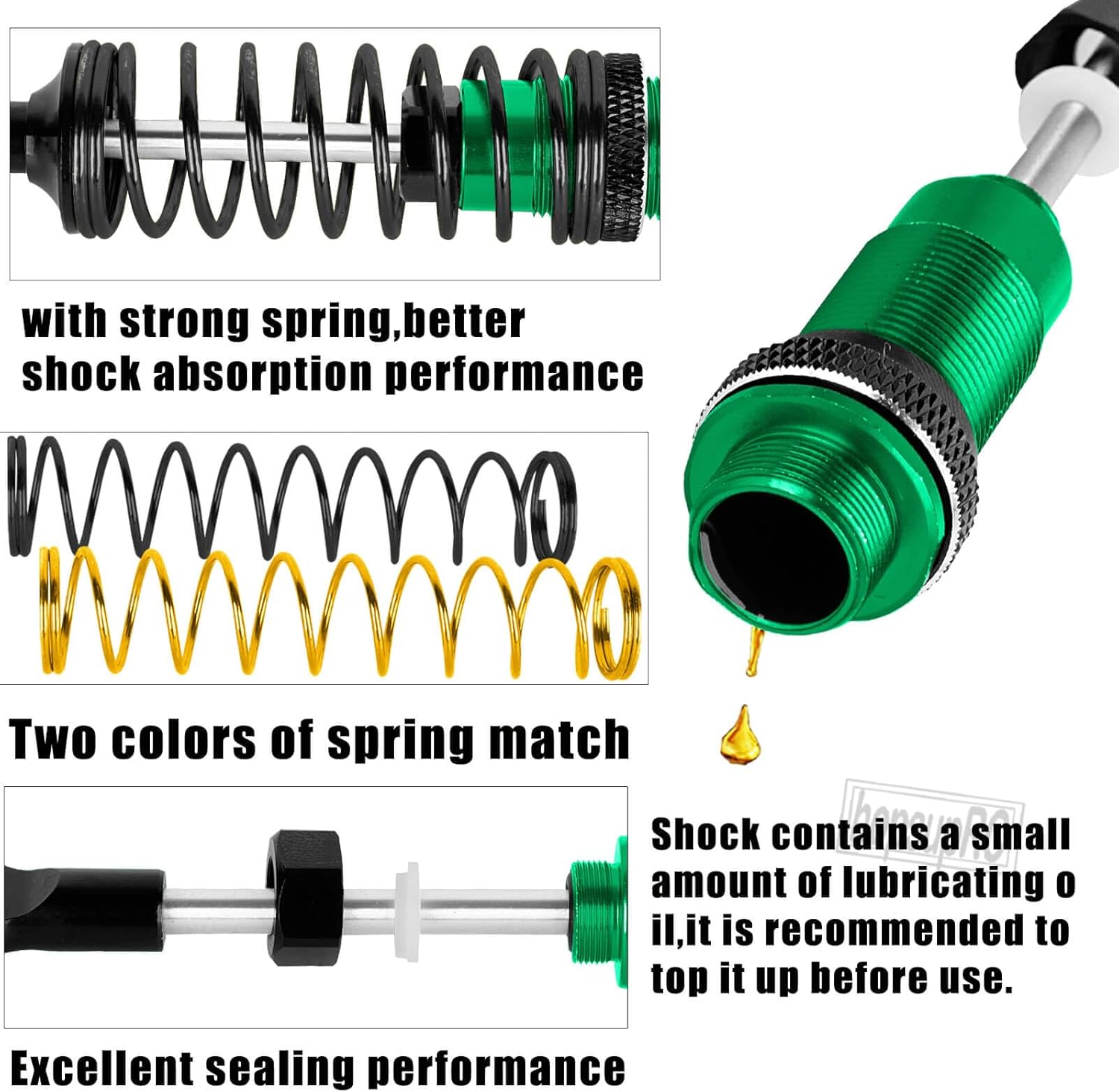 Upgrade Parts for 1/10 Kraton Outcast 4X4 4S V2 BLX,RC Shocks&Arms&Caster Blocks hubs&25T Servo Saver&Steering Bellcranks&CVD&57T Spur Gear &Gearbox&Center Driveshafts&Links,Green