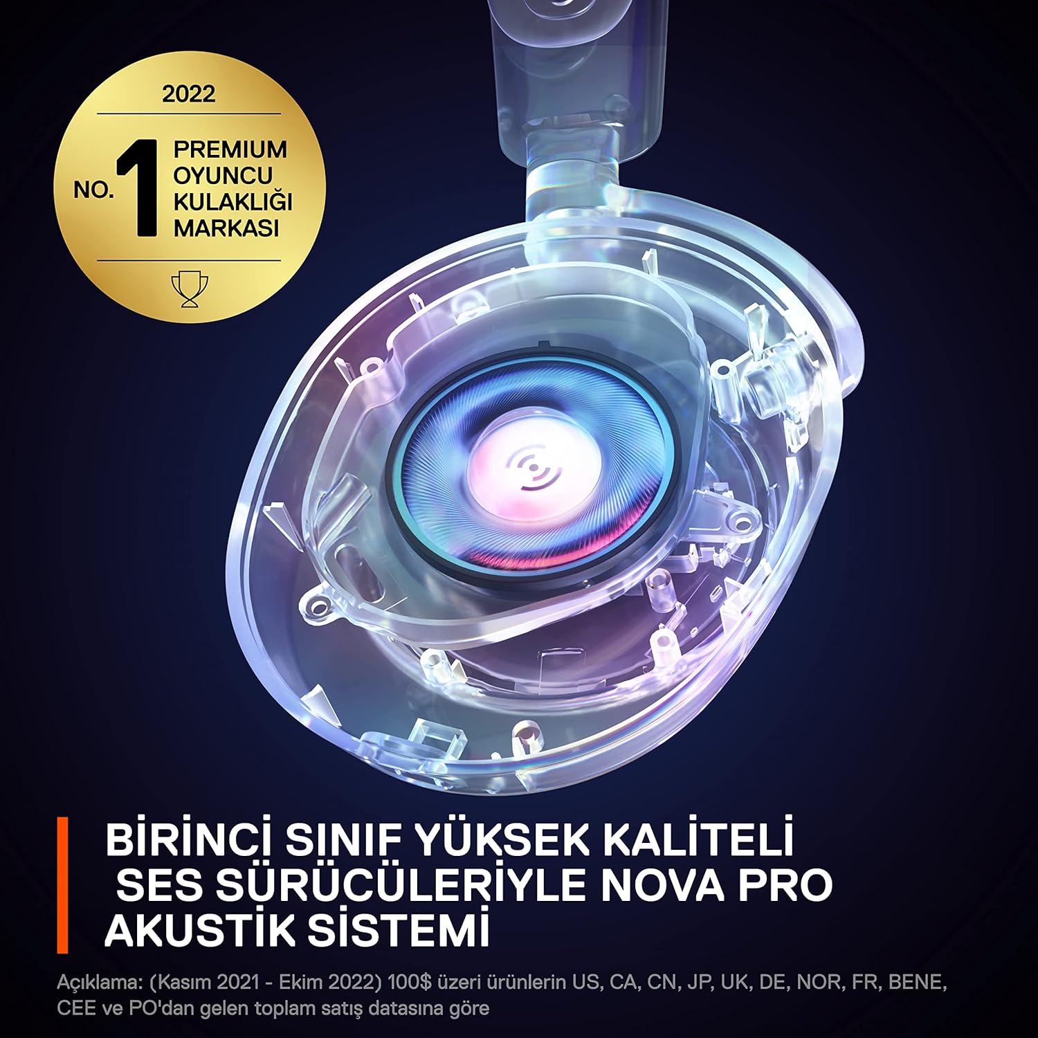 SteelSeries Arctis Nova ProMulti-System Gaming Headset - Premium Hi-Fi Drivers - Hi-Res Audio - 360° Spatial Audio - GameDAC Gen 2 - ESS Sabre Quad-DAC - Stealth Retractable Mic - PC, PS5, PS4, Switch