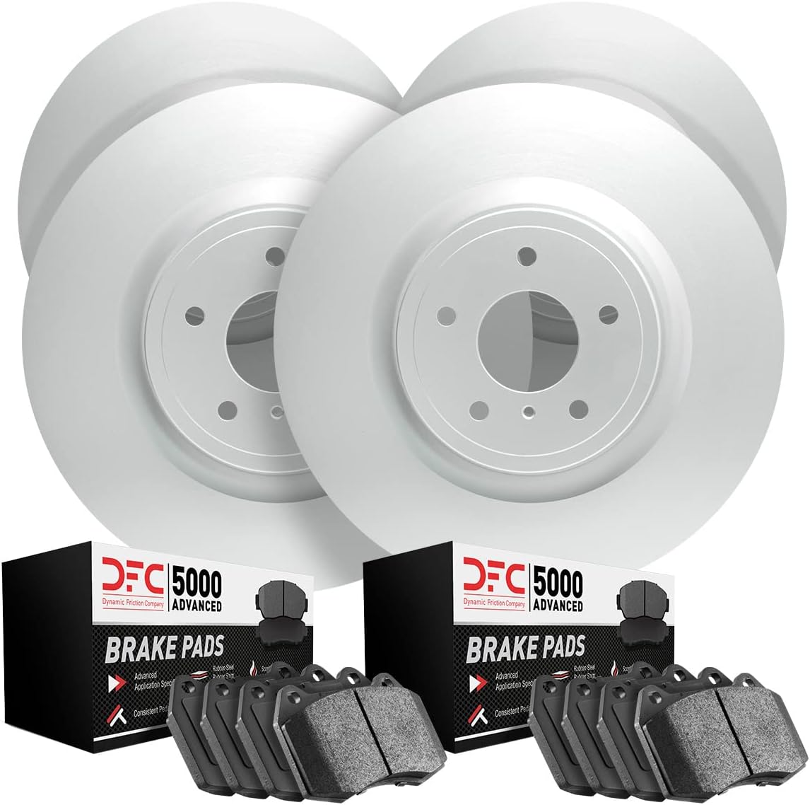 Dynamic Friction Company Brake Kit For 2017-2020 Lexus GS; 2015-2021 Lexus RC F| Front and Rear 5000 Advanced Brake Pads and Rotors Kit