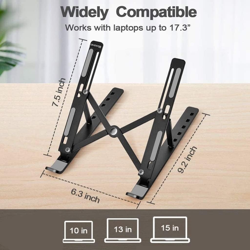 Portable Adjustable Laptop Stand Support Base Suitable for Computer Laptop Cooling Pad Riser Desk Folding Computer Desk (Color : B) (B)