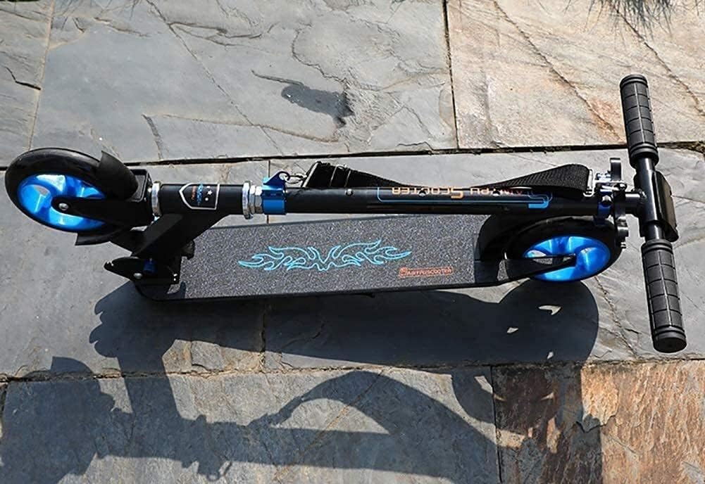 Scooters Kick Scooter for Adults Kids Foldable Unisex Adult Kick Scooters with Shoulder Strap Portable Lightweight Commuter Scooters Birthday Gifts for Women/Men/Teens/Kids Up to 100kg Non-Electri