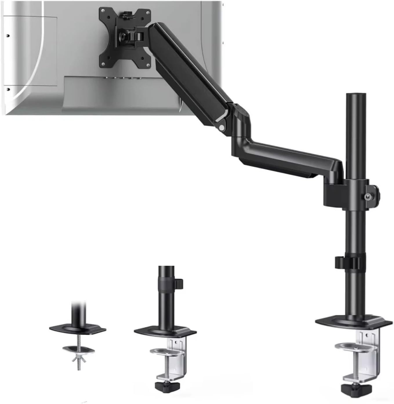 Desktop Monitor Stand Suitable for 13-32 inch Screen Single arm Monitor mounting Bracket Height Adjustable Load Bearing 0-10 kg