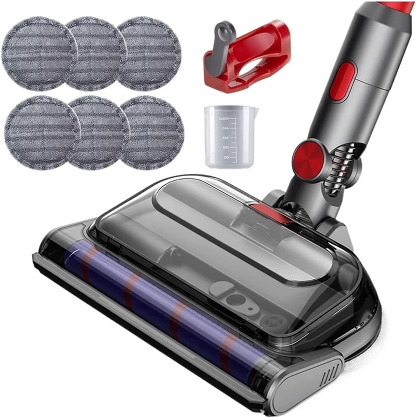 RMQDHOC Electric Mop Head. Compatible For Dyson V7 V8 V10 V11 V15. Vacuum Cleaner, Mop Attachment With LED Headlights Water Reservoir