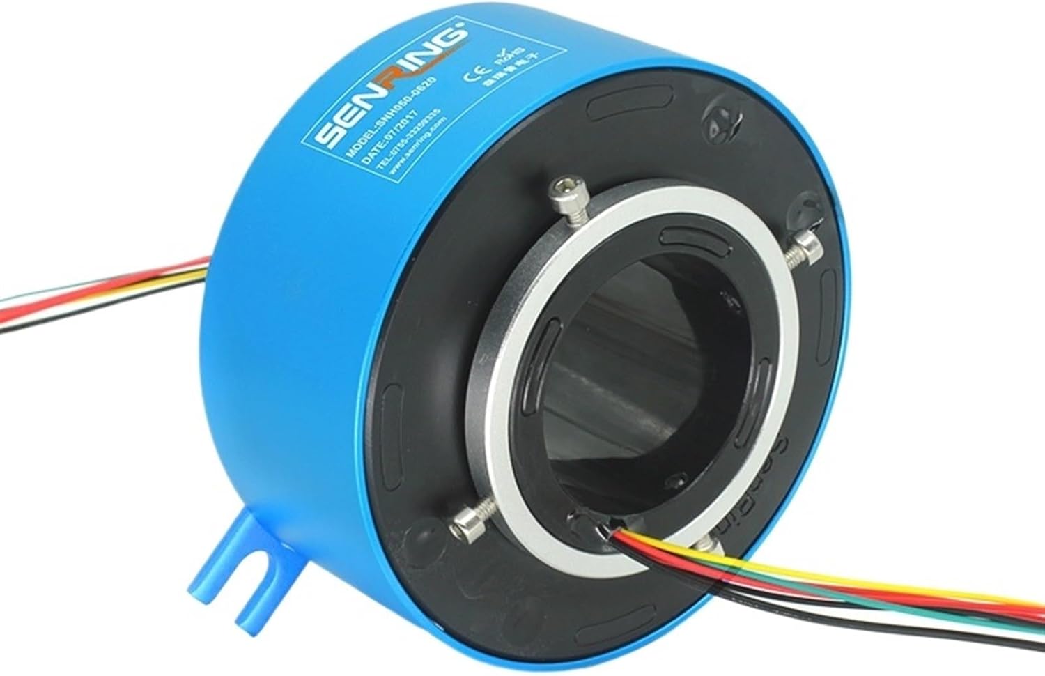 Precious Metal Material 4 Circuits/Wires 10A and 2 Signal circutis 2A of Through Hole Slip Rings 50mm Hole