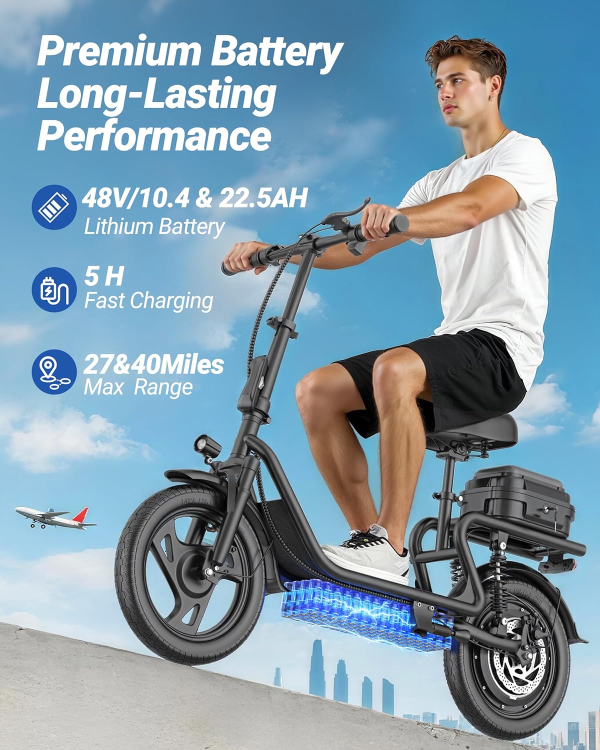 MAXSHOT Electric Scooter for Adults, 8.5/10/14