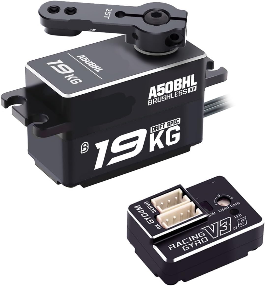 A50BHL 19KG Super Torque Super High Speed ​​8.4V Programmable Low Profile Brushless Digital Remote Control Servo(Drift Specific Set5)