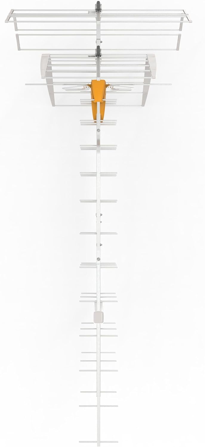 Televes DAT BOSS Mix LR 149884 HDTV Antenna – Long Range High VHF/UHF Reception with Built-in TForce Amplifier, FM & LTE/4G/5G Filtering, Up to 100 mi Range, Power Supply Included - Made in Spain