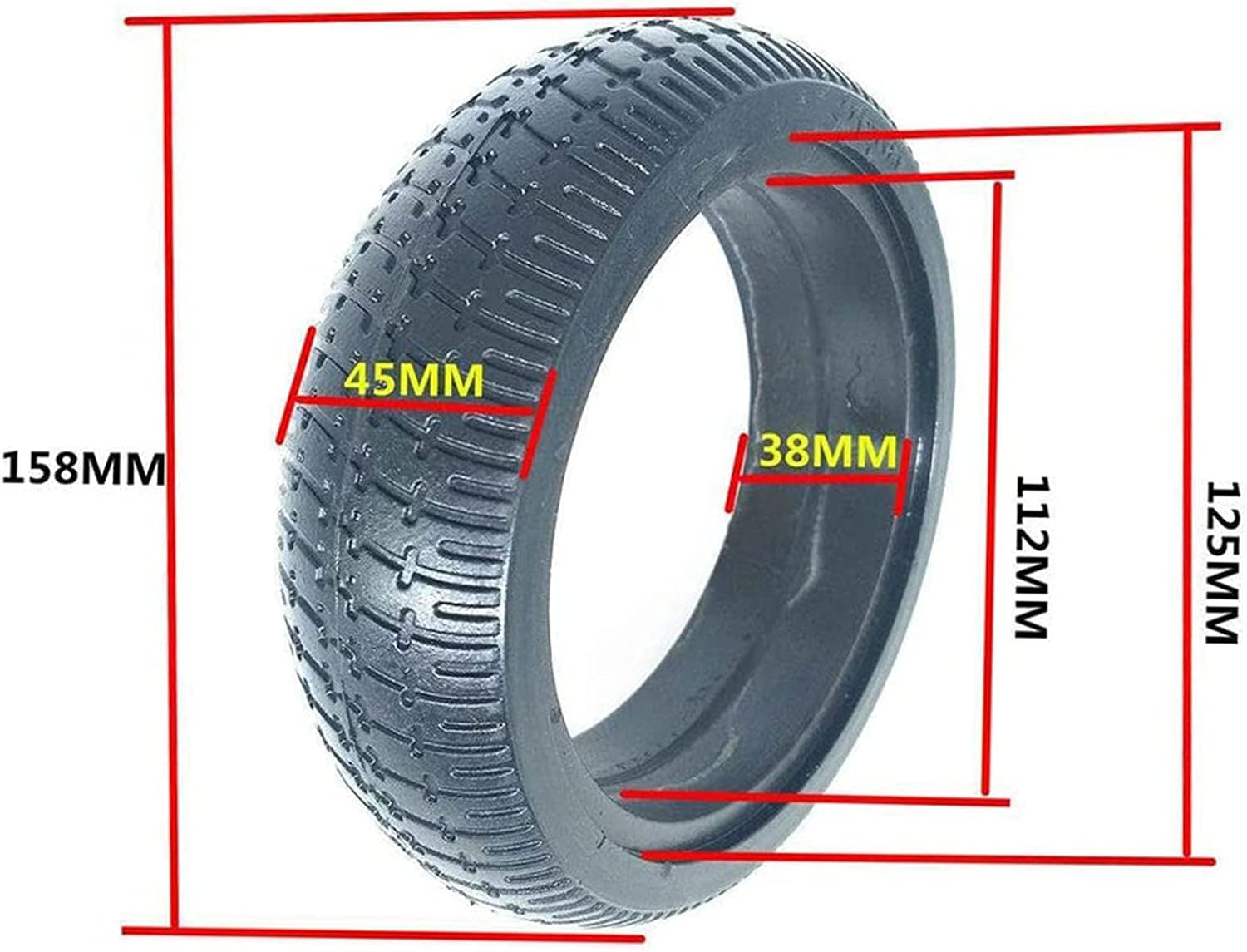6.5 Inch Solid Tire for Electric Scooter - Non-Slip, Wear-Resistant, Maintenance-Free
