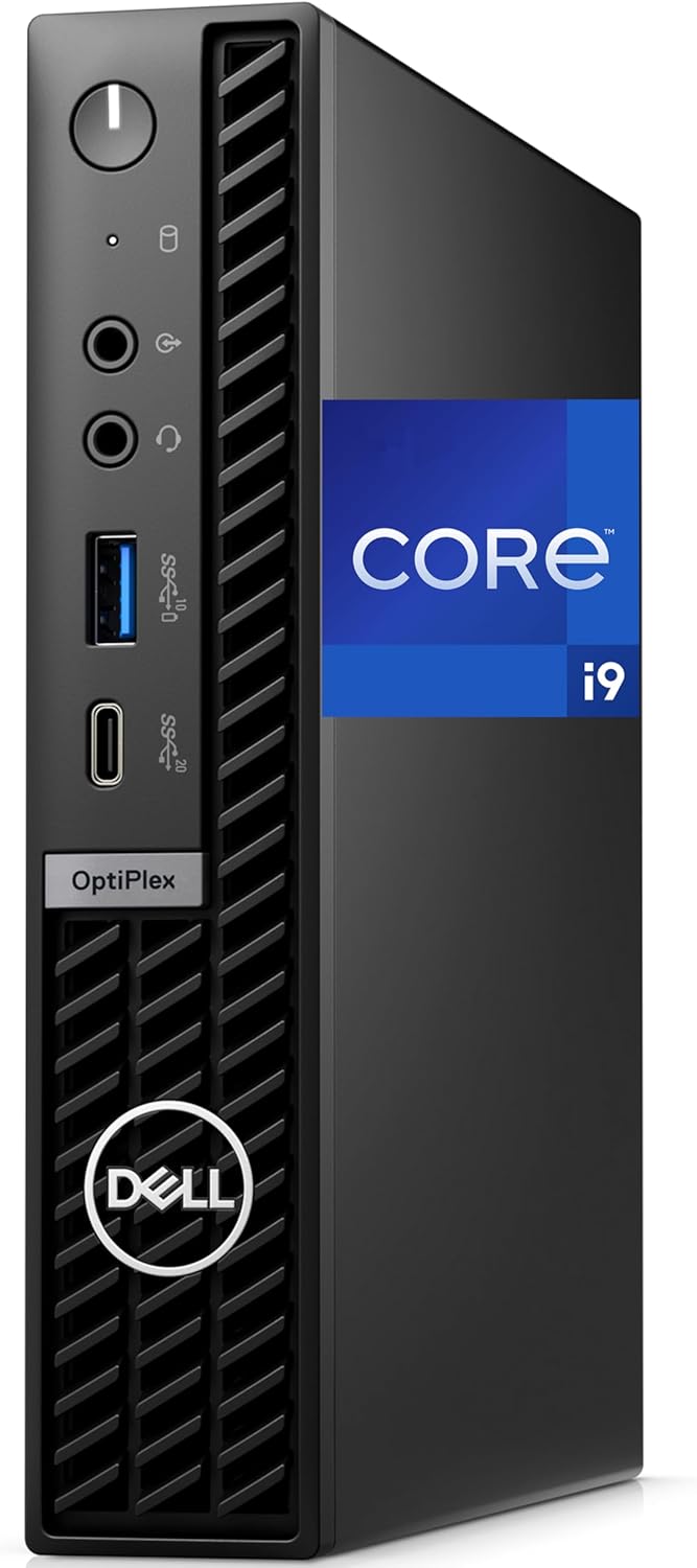 Dell OptiPlex 7020 Plus Micro Computer, Intel Core i9-12900K, 64GB RAM, 2TB NVMe SSD, USB Type-C, Built in WiFi, 3-Display Ports, Bluetooth, Windows 11 Pro, Black 7000 Desktop