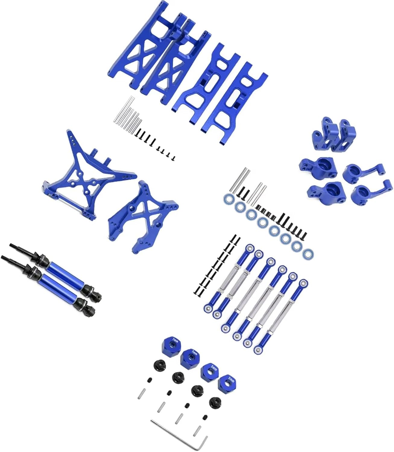 RC Car Parts Compatible with ECX 2WD for Ruckus for Torment for Brutus for Circuit 1/10 RC Car Upgrades Parts Metal Upgrade Accessories Kit