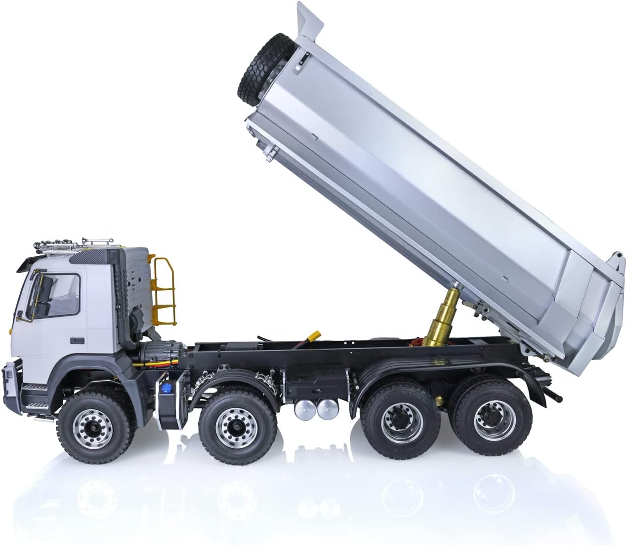 JDM 8 * 8 RC Hydraulic Dumper Truck 1/14 Metal 2Speed Differential Axle RC Heavy Equipment