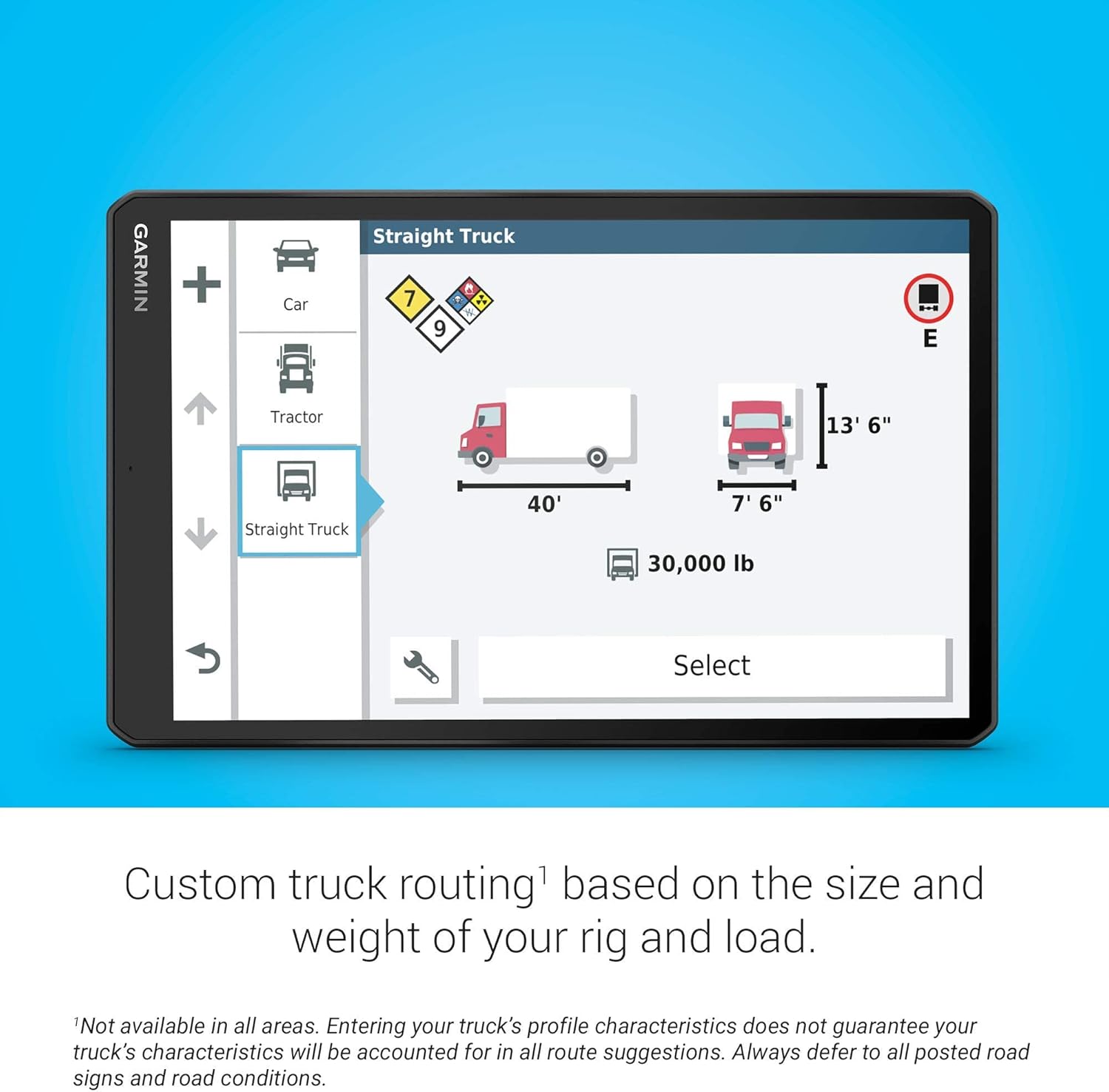 Garmin dēzl OTR1000, 10-inch GPS Truck Navigator, Easy-to-read Touchscreen Display, Custom Truck Routing and Load-to-dock Guidance (Renewed)