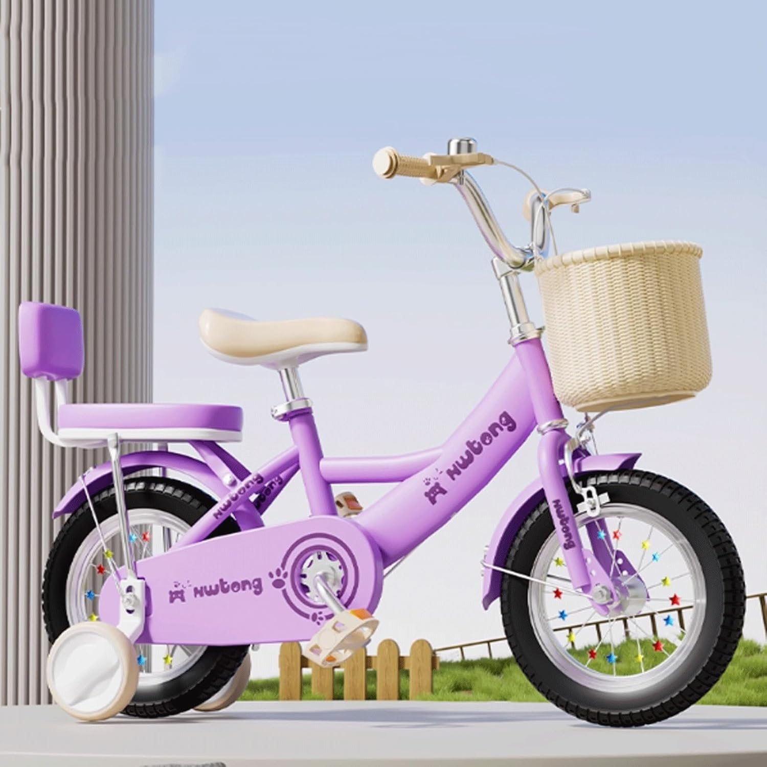 kids bicycles Kids Bike With Streamers Bell Basket Kid Bicycle Rear Seat With Guardrail Pedal Bicycle bike