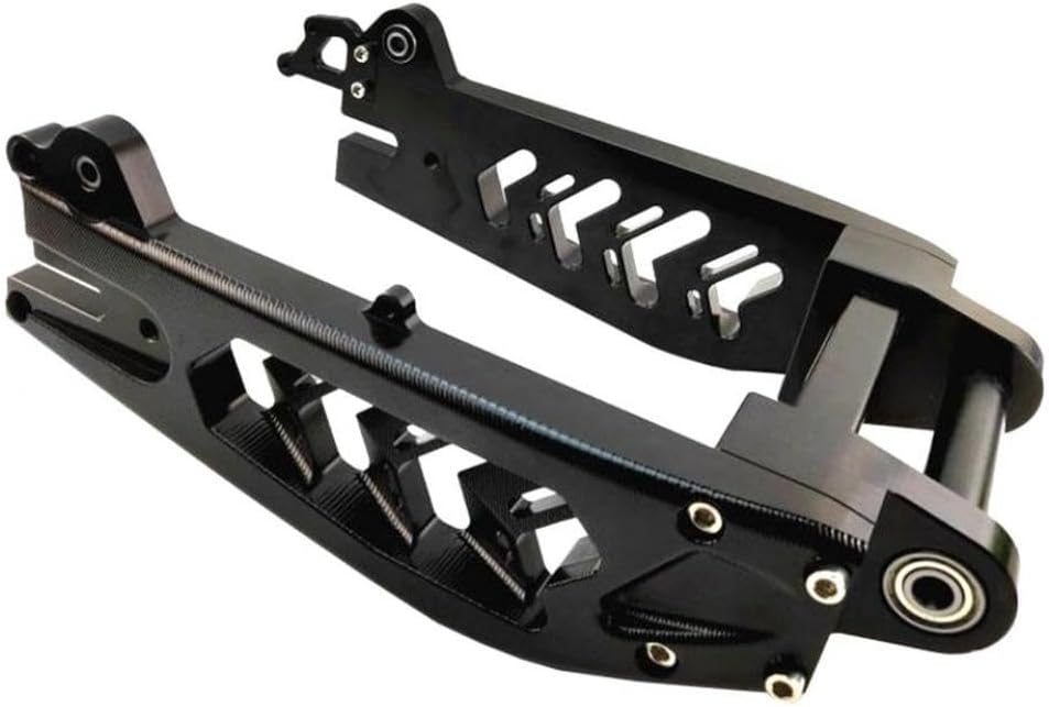 3D CNC Aluminum Rear Swing Arm Hollow Out Fishbone Flat Fork Compatible With Niu N1 N1S NGT NQI Electric Scooter Modification Part(Black)
