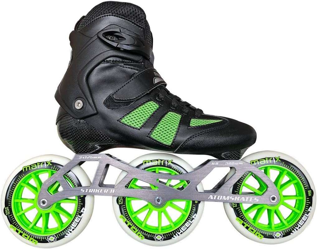 Atom Pro Fitness 3x125 Outdoor Inline Skate Package